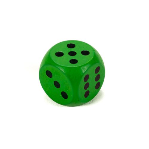 Fa dobókocka 1,5 cm (zöld)