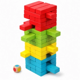 Jenga 54 db-os (színes)