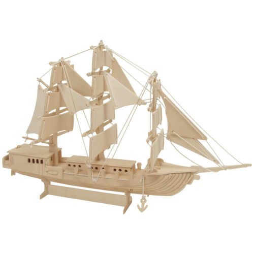3D puzzle európai hajó (natúr)
