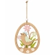 Húsvéti dekorációs figura, akasztós (natúr tojásban madárka)