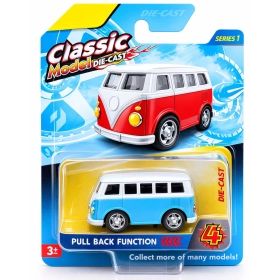 Fém VW kisbusz - kék