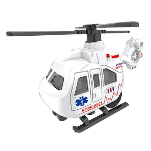 Fém helikopter - fehér