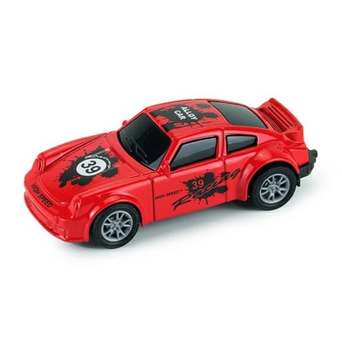 Fém sportautó - piros