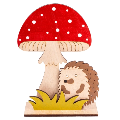 Őszi dekoráció - Asztaldísz (gomba sünivel)