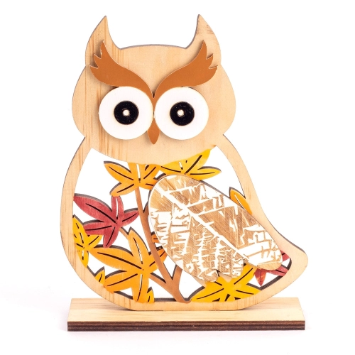Őszi dekoráció - Asztaldísz (bagoly)