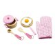 Játék edénykészlet (fából, rózsaszín)  -  vásároljon online minőségi fajátékokat