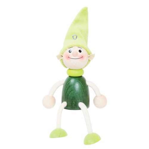 Rugós figura (manó-fiú, zöld)