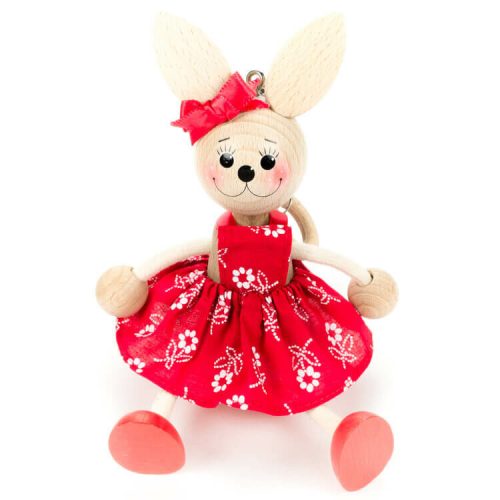 Rugós figura (nyuszi lány, piros)  -  vásároljon online minőségi fajátékokat