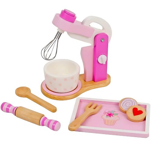 Fa játék mixer tartozékokkal (rózsaszín)