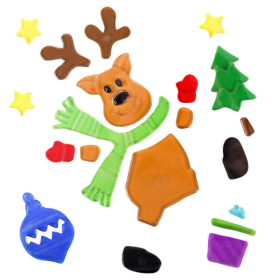 Zselés ablakdísz (rénszarvas sállal)  -  vásároljon online minőségi fajátékokat