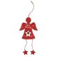 Dekorációs figura (piros angyal, lógó csillaggal)  -  vásároljon online minőségi fajátékokat