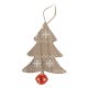 Karácsonyfadísz fából (karacsonyfa piros csengővel)  -  vásároljon online minőségi fajátékokat
