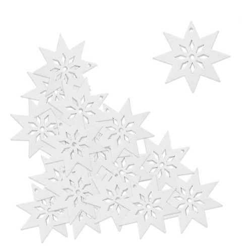 Dekorációs figura (18db-os, fehér, kicsi csillag)