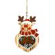 Dekorációs figura (rénszarvas szív, Merry Christmas felirattal, LED világítással)  -  vásároljon online minőségi fajátékokat