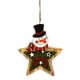 Dekorációs figura (hóember csillag, Merry Christmas felirattal, LED világítással)  -  vásároljon online minőségi fajátékokat