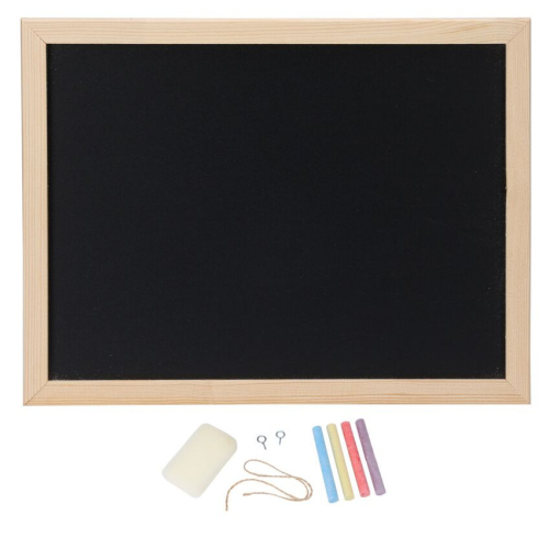 Rajztábla kicsi- akasztóval és 1 csomag krétával (Ko)