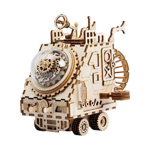 ROKR 3D fa puzzle – Steampunk űrjármű zenedoboz