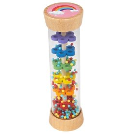 Hengeres színes csörgő (unikornis és szivárvány, esőbot)