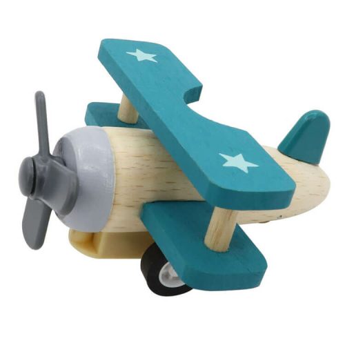 Lendkerekes mini repülő (natúr-kék)