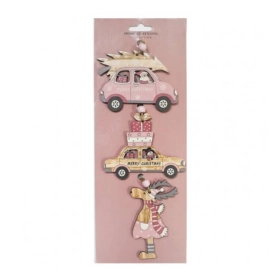 Dekorációs figura (autón karácsonyfa, autó ajándékokkal, rénszarvas)  -  vásároljon online minőségi fajátékokat