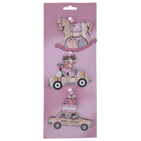 Dekorációs figura (hintaló ajándékokkal, autó rénszarvassal, Mikulás autóval és ajándékokkal)  -  vásároljon online minőségi fajátékokat