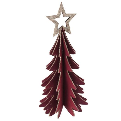Dekorációs figura (mályva színű karácsonyfa, tetején csillaggal)  -  vásároljon online minőségi fajátékokat