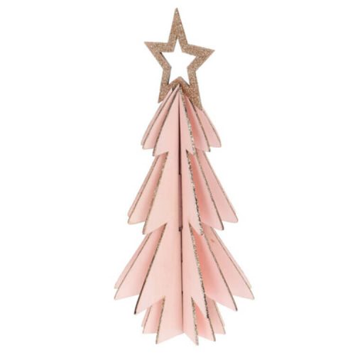 Dekorációs figura (rózsaszín színű karácsonyfa, tetején csillaggal)  -  vásároljon online minőségi fajátékokat