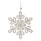 Dekorációs figura (fehér hópehely, virág mintával)  -  vásároljon online minőségi fajátékokat