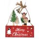 Dekorációs figura (merry christmas felirat fenyőfákkal és rénszarvassal)  -  vásároljon online minőségi fajátékokat