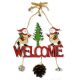 Dekorációs figura (welcome felirat fenyőfával és tobozzal, hóemberekkel)  -  vásároljon online minőségi fajátékokat