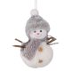 Karácsonyi dekoráció (plüss hóember szürke sállal és sapkával)  -  vásároljon online minőségi fajátékokat