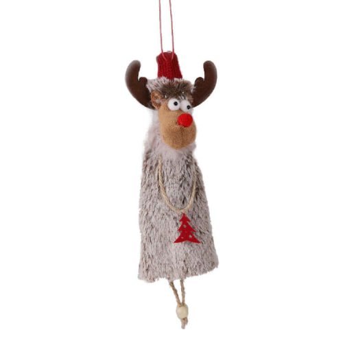Karácsonyi dekoráció (barna Rénszarvas, piros fenyővel)  -  vásároljon online minőségi fajátékokat