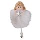Karácsonyi dekoráció (göndör hajú fehér szőrme ruhás angyal ezüst csillaggal)  -  vásároljon online minőségi fajátékokat