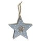 Dekorációs figura (szürke csillag, fehér pöttyökkel, ezüst csillámos csillaggal középen)  -  vásároljon online minőségi fajátékokat