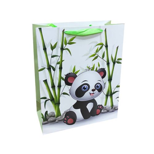Ajándéktasak - kicsi (panda maci bambuszokkal)