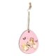 Húsvéti dekorációs figura (rózsaszín tojás forma nyuszikkal, pillangókkal)  -  vásároljon online minőségi fajátékokat