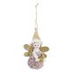 Karácsonyi dekoráció (angyal rózsaszín szőrme ruhában, arany csillaggal kezében)  -  vásároljon online minőségi fajátékokat