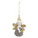 Karácsonyi dekoráció (angyal szűrke szőrme ruhában, arany csillaggal kezében)  -  vásároljon online minőségi fajátékokat
