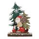 Karácsonyi dekoráció (piros robogós Mikulás és fenyőfák)  -  vásároljon online minőségi fajátékokat