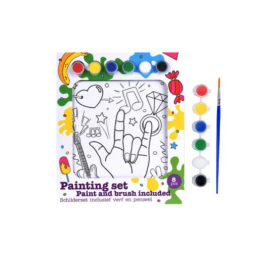 Festővászon ecsettel és festékekkel (kézfej)  -  vásároljon online minőségi fajátékokat