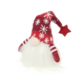 Karácsonyi dekorációs figura LED világítással (kicsi manó piros sapkában)  -  vásároljon online minőségi fajátékokat
