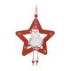 Karácsonyi dekorációs figura (Mikulás fehér ruhában arany színű csillaggal, piros csillagban)  -  vásároljon online minőségi fajátékokat