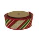 Karácsonyi dekorációs szalag, színes csíkos (270cm -  vásároljon online minőségi fajátékokat