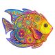 Fa puzzle, színes A5 méretű (hal)  -  vásároljon online minőségi fajátékokat