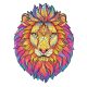 Fa puzzle, színes A4 méretű (oroszlán)  -  vásároljon online minőségi fajátékokat