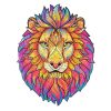 Fa puzzle, színes A3 méretű (oroszlán)