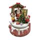 Karácsonyi dekoráció (felhúzható kisházikó Mikulással, gyerekekkel)  -  vásároljon online minőségi fajátékokat
