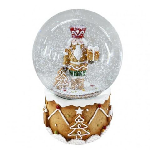 Hógömb, nagy (mézeskalács diótörő piros kalapban, Karácsonyi zenével)  -  vásároljon online minőségi fajátékokat