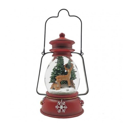 Lámpás, piros (rénszarvas, Karácsonyi zenével és LED világítással)  -  vásároljon online minőségi fajátékokat