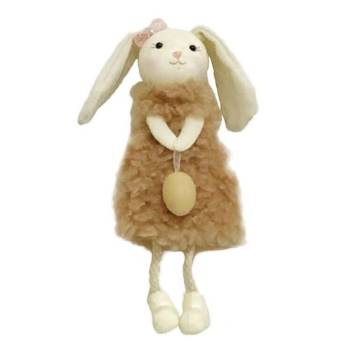 Húsvéti dekorációs figura (nyuszi rozsda színű bundában húsvéti tojással a kezében)  -  vásároljon online minőségi fajátékokat